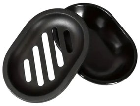 Σαπουνοθήκες μπάνιου πλαστικές σε σετ 9Χ - Black - 21796