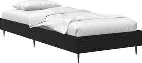 vidaXL Σκελετός Κρεβατιού Μαύρη Δρυς 80 x 200 cm Επεξεργασμένο Ξύλο
