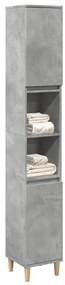 vidaXL Ντουλάπι Μπάνιου Γκρι Σκυροδέματος 30x30x190 εκ. Επεξ. Ξύλο
