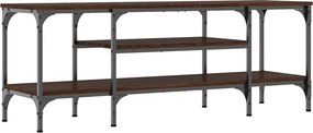 vidaXL Έπιπλο Τηλεόρασης Καφέ Δρυς 121x35x45 εκ. Επεξ. Ξύλο/Σίδερο