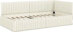 vidaXL Κρεβάτι Γωνίας Κρεμ 100 x 200 cm Βελούδο