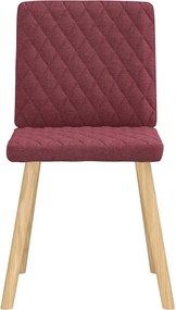 vidaXL Καρέκλες Τραπεζαρίας 4 τεμ. Μπορντό Υφασμάτινες