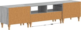 vidaXL 3 Τεμάχια LED Τηλεοπτική Ντουλάπα Γκρι Sonoma