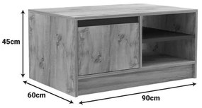 Τραπέζι σαλονιού Narli pakoworld σε oak απόχρωση 90x60x45εκ