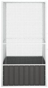 vidaXL Κλουβί Πουλιών Ανθρακί 111x107x211,5 εκ από Γαλβανισμένο Χάλυβα