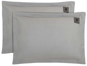 Ζεύγος Διακοσμητικές Μαξιλαροθήκες Microfiber 50x70+5εκ. Essential 3496 Γκρι Greenwich Polo Club