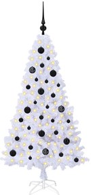 vidaXL Τεχνητό Χριστουγεννιάτικο Δέντρο Λευκό 150 cm PVC και Ατσάλι