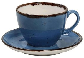 Φλυτζάνι Πορσελάνινο με Πιατάκι Terra TLF111K6 220ml Blue Espiel Porcelain