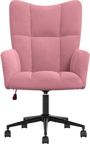 vidaXL Πολυθρόνα Relax Ροζ Βελούδινη