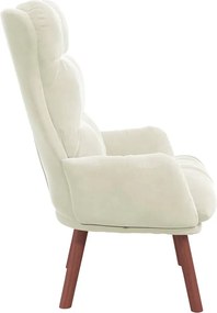 vidaXL Πολυθρόνα Κρεμ 69 x 74 x 93 εκ. Βελούδο