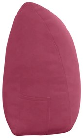 vidaXL Μαξιλάρι Πλάτης Κόκκινο 160 x 24 x 50 εκ Βελούδο