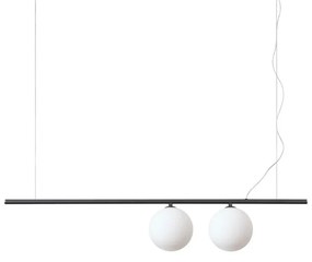 Φωτιστικό Οροφής - Ράγα Perline 306995 100,5x220cm G9 max 2x40W Black Ideal Lux