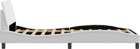 vidaXL Σκελετός Κρεβατιού Dover Λευκό 100x203εκ.Συνθετικό Δέρμα