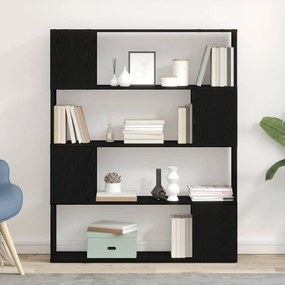 vidaXL Ράφι Βιβλίων Μαύρο Δρυς 100x24x124 εκ. Επεξεργασμένο Ξύλο