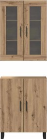 vidaXL Highboard 2 pcs artisan δρυς Επεξεργασμένο ξύλο