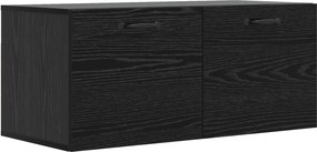 vidaXL Ντουλάπα Τοίχου Μαύρη δρυς 80 x 36,5 x 35 cm