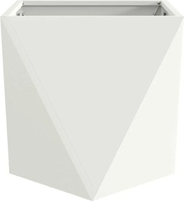 vidaXL Γλάστρα 2 τμχ. Λευκό 50 x 50 x 50 cm Ατσάλι