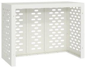 vidaXL Κάλυμμα κλιματιστικού Λευκό 110 x 50 x 80 cm Ατσάλι