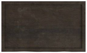 vidaXL Ράφι Τοίχου Σκούρο Καφέ 100x60x(2-4) εκ. Επεξ. Μασίφ Ξύλο Δρυός
