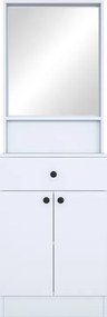 Έπιπλο εισόδου Rockder pakoworld λευκό μελαμίνης 60x35.5x182.8εκ