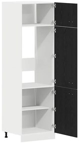 vidaXL Ντουλάπα Ψυγείου Μαύρη δρυς 60 x 57 x 207 εκ Επεξεργασμένο ξύλο