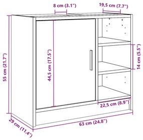 ΝΤΟΥΛΑΠΙ ΝΙΠΤΗΡΑ GREY SONOMA 63X29X55 ΕΚ. ΕΠΕΞΕΡΓΑΣΜΕΝΟ ΞΥΛΟ 848134