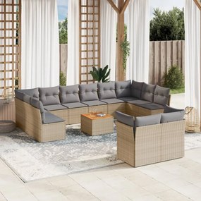 vidaXL Patio Sofa Set Μίξη μπεζ και ανοιχτό γκρι