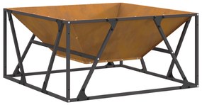 vidaXL Τζάκι Τετράγωνο 80x80x40 εκ Στιβαρό Ατσάλι