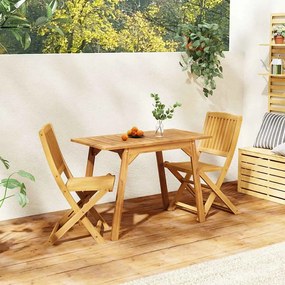vidaXL Σετ Τραπεζαρίας Κήπου 3 Τεμαχίων από Μασίφ Ξύλο Ακακίας