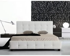 FIDEL κρεβάτι διπλό Ξύλο/PU Άσπρο 158x215x107 (Στρώμα 150x200)cm Ε8087,1