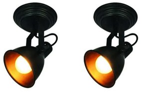 Φωτιστικό Οροφής - Σποτ Loop (Σετ 2Τμχ) 77-8852 13x12,8x18cm 1xE14 60W Black Homelighting
