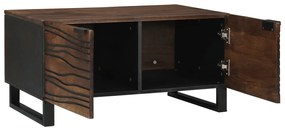 vidaXL Τραπέζι σαλονιού - 80 x 50 x 40 εκ, φτιαγμένο από γερό ξύλο και μηχανικά ξύλα.