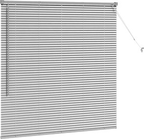 vidaXL Βενετσιάνικες Ρόδες Ασημί 130 x 130 cm Αλουμίνιο
