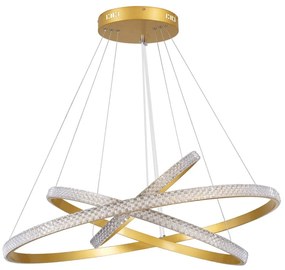 Φωτιστικό Οροφής Diamond Trio 61139-DECO Led 120W Φ40x60x80cm Gold GloboStar