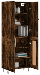 vidaXL Ντουλάπι Καπνιστή Δρυς 69,5x34x180 εκ. από Επεξεργασμένο Ξύλο