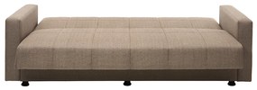 Artekko Dave Καναπές/Κρεβάτι Τριθέσιος Υφασμάτινος Καφέ (210x80x80)cm Κρεβάτι (180x100)cm