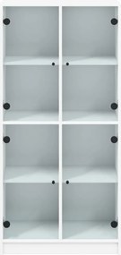 vidaXL Ντουλάπι με Πόρτες Λευκό 68x37x142 εκ. από Επεξεργασμένο Ξύλο