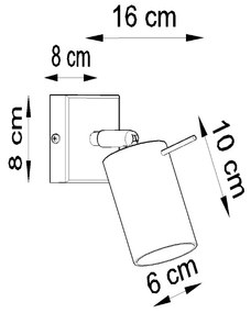 Sollux Φωτιστικό τοίχου Ring 1,ατσάλι,1xGU10/40w