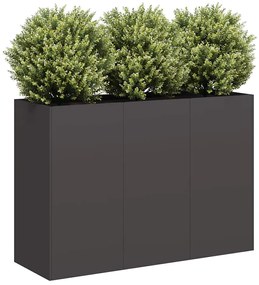 vidaXL Ζαρντινιέρα Μαύρη 120x40x80 εκ. από Χάλυβα Ψυχρής Έλασης