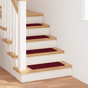 vidaXL Ματ Σκαλοπατιών με Λατέξ Μπορντό 25x60 εκ