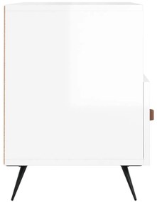 vidaXL Έπιπλο Τηλεόρασης Γυαλ. Λευκό 80x36x50 εκ. Επεξεργασμένο Ξύλο