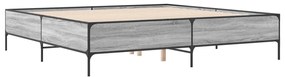 vidaXL Πλαίσιο Κρεβατιού Γκρι Sonoma 200x200 εκ. Επεξ. Ξύλο &amp; Μέταλλο