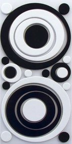 Αφρώδη Αυτοκόλλητα Τοίχου Ango Black & White Circles 59508