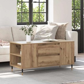 vidaXL Τραπεζάκι σαλονιού with Drawer artisan δρυς 102 x 44.5 x 50 εκ