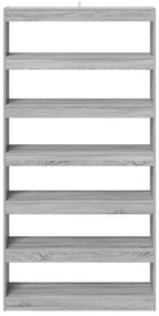 vidaXL Βιβλιοθήκη Γκρι sonoma 100 x 30 x 198 εκ. Επεξεργασμένο ξύλο