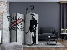 Διαχωριστικό με 5 τμήματα - Dreams Cancelled (Banksy) II [Room Dividers]