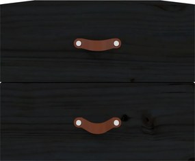 vidaXL Κομοδίνο Επιτοίχιο Μαύρα 50x36x40 εκ.