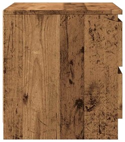 Κομοδίνα 2τεμ. Παλιό Ξύλο 50x40x43.5 εκ από Επεξεργασμένο Ξύλο - Καφέ