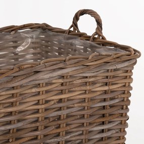 ΣΕΤ ΔΙΑΚΟΣΜΗΤΙΚΑ ΚΑΛΑΘΙΑ KATER  4ΤΜΧ ΑΠΟ KUBU RATTAN ΣΕ ΓΚΡΙ 52x52x50-57Υεκ.