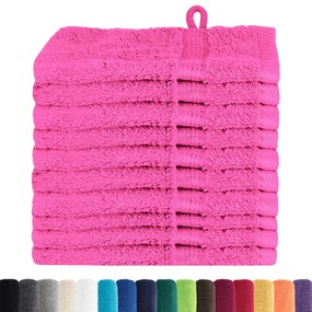 vidaXL Πετσέτες 10 pcs Ροζ 15 x 21 cm Βαμβάκι